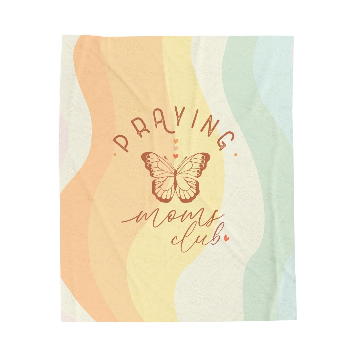 Praying Moms Club Mothers Day Blanket,Christian Mom Gift from Kids Mothers Day Present,Retro Butterfly Mama Blanket