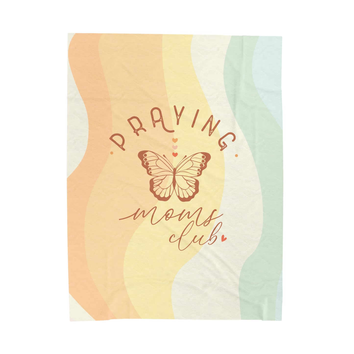 Praying Moms Club Mothers Day Blanket,Christian Mom Gift from Kids Mothers Day Present,Retro Butterfly Mama Blanket