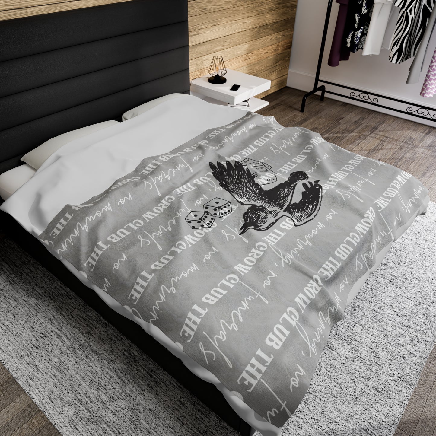 Vintage Ketterdam Crow Club Blanket, Six Of Crows Throw Blanket, Kaz Brekker Blanket, Crow Club Bedding, Inej Ghafa, Six Of Crows Merch