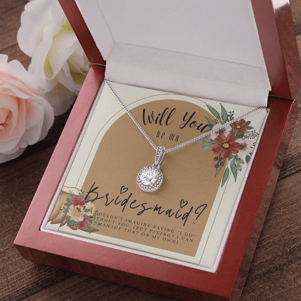 Terracotta Bridesmaid Proposal Necklace